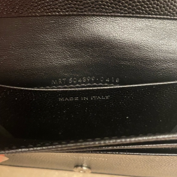 Saint Laurent Quilted Black Wallet with Silver YSL Emblem - Picture 6 of 8